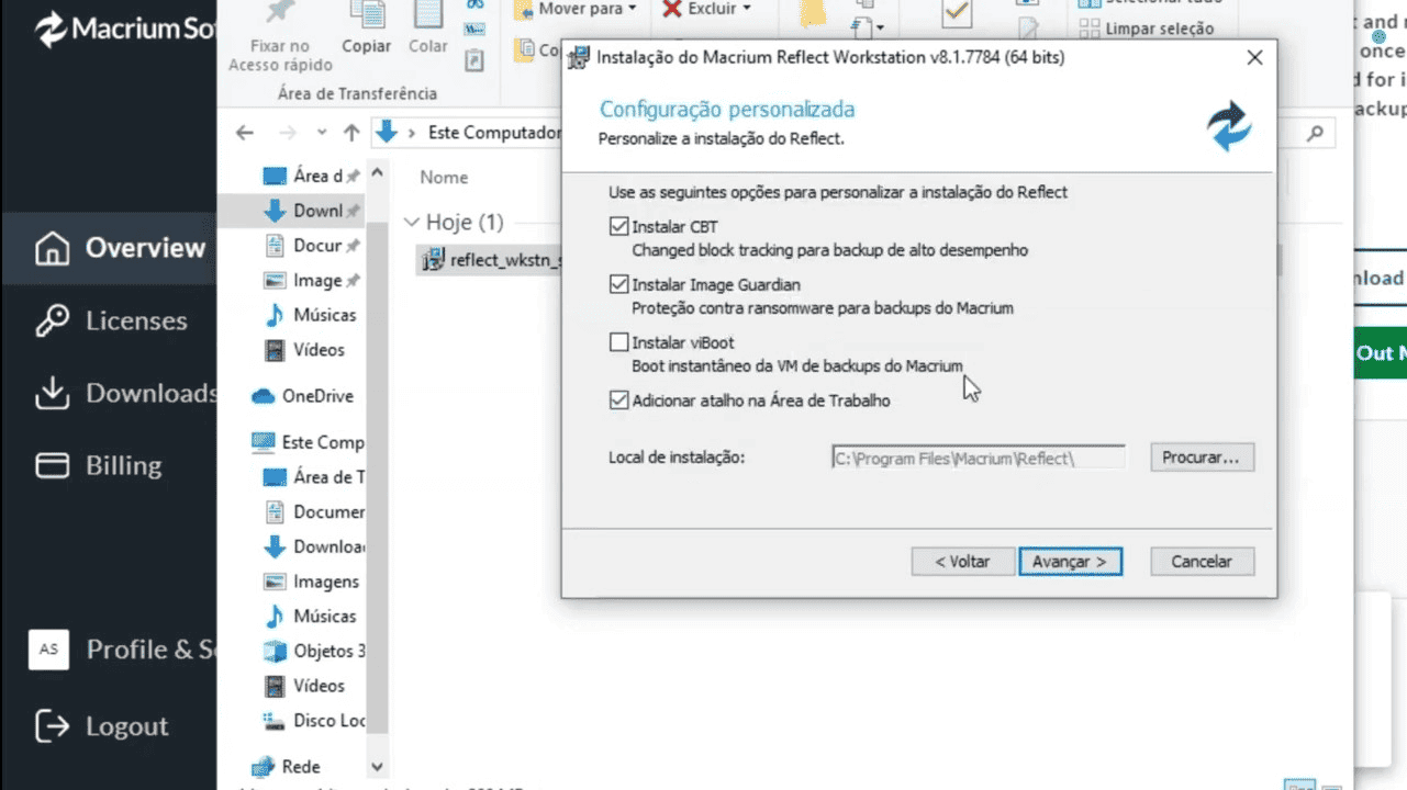 Assistente de clonagem do Macrium
