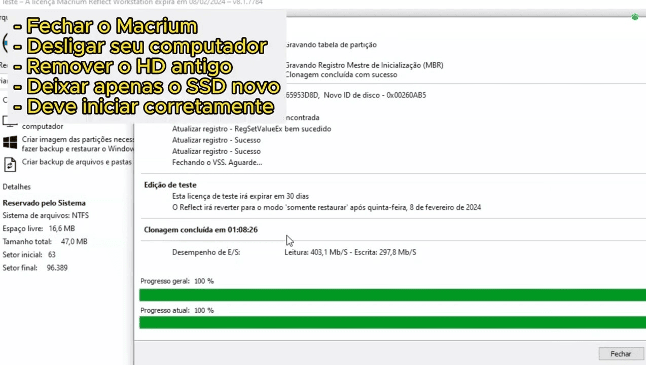 Assistente de clonagem do Macrium