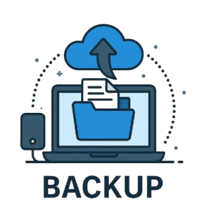 Ilustração de serviço de backup e segurança de dados
