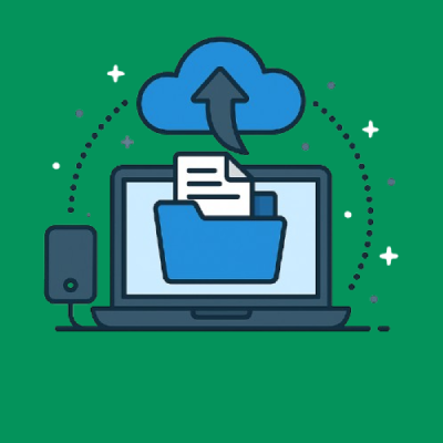 Ilustração de segurança digital para backup de dados